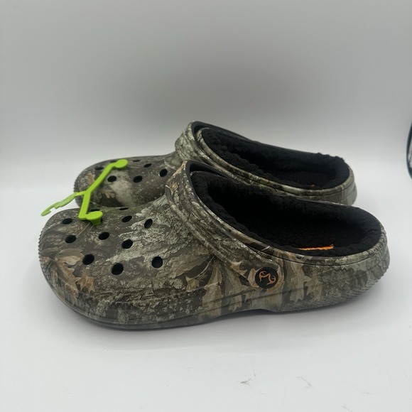 Crocs Realtree APX Classic Clogs Mens 9 Womens 11 Green Camo Lined Slip On Shoes main image 9